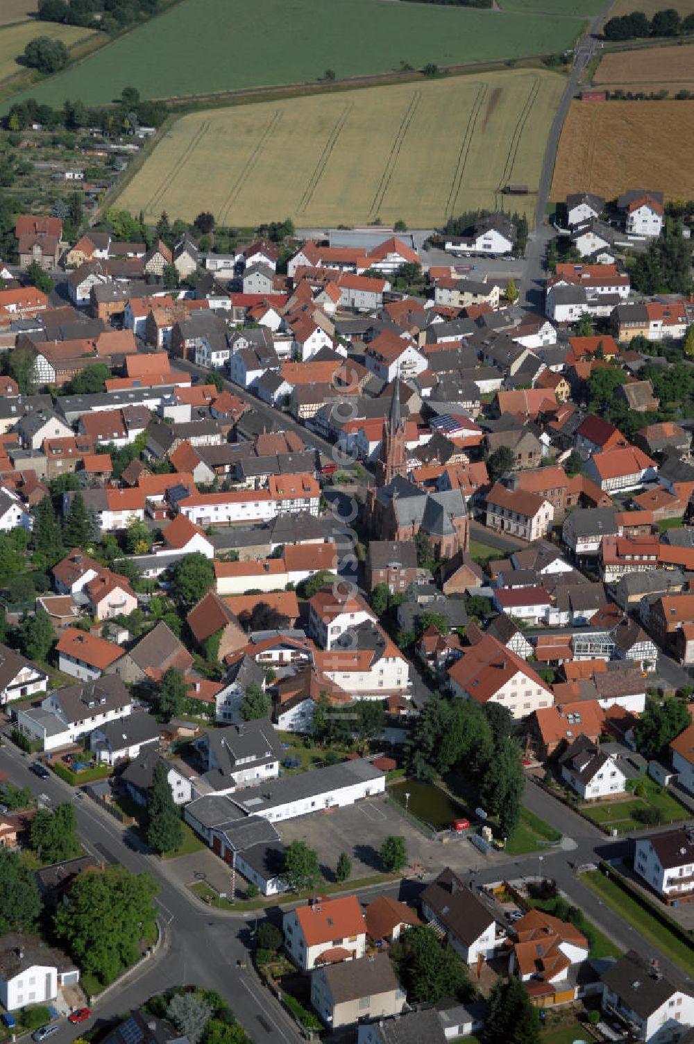 Luftbild Babenhausen - Ortsansicht Langstadt