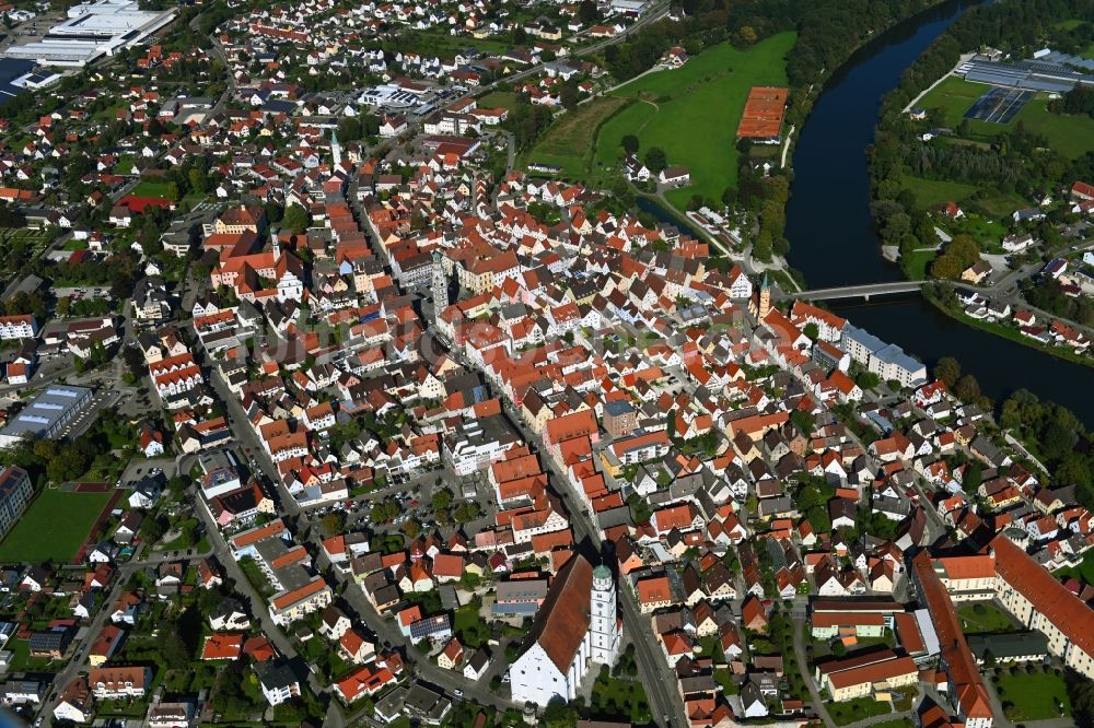 Luftbild Lauingen - Ortsansicht in Lauingen im Bundesland Bayern, Deutschland