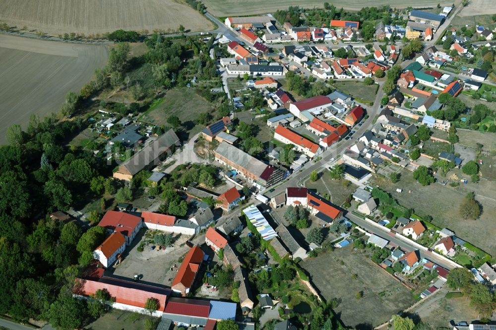 Löberitz von oben - Ortsansicht in Löberitz im Bundesland Sachsen-Anhalt, Deutschland