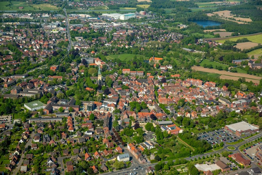 Luftaufnahme Lüdinghausen - Ortsansicht in Lüdinghausen im Bundesland Nordrhein-Westfalen