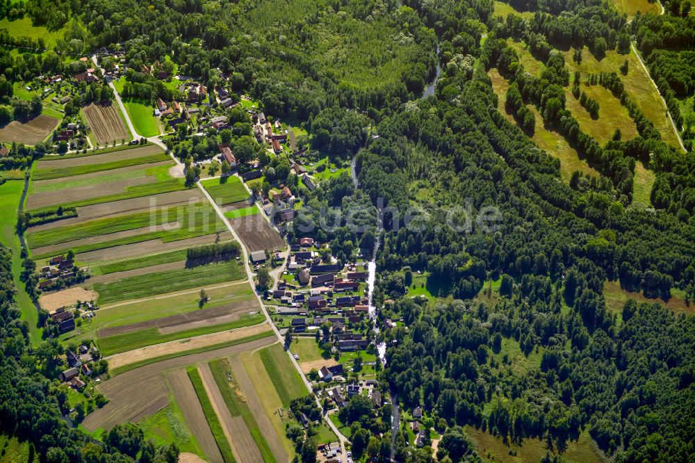 Luftbild Leipe - Ortsansicht in Leipe im Bundesland Brandenburg, Deutschland