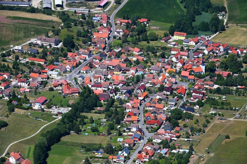 Luftaufnahme Lengfeld - Ortsansicht in Lengfeld im Bundesland Thüringen, Deutschland