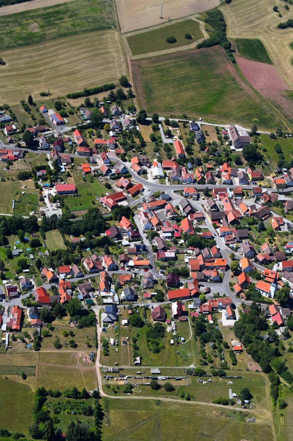 Luftaufnahme Lengfeld - Ortsansicht in Lengfeld im Bundesland Thüringen, Deutschland