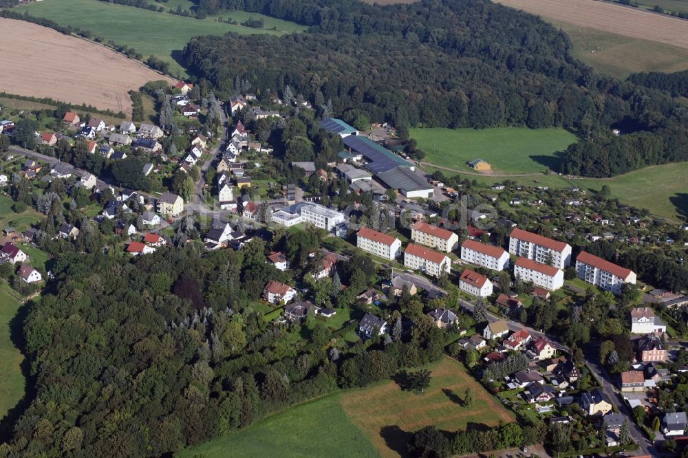 Lichtenwalde aus der Vogelperspektive: Ortsansicht in Lichtenwalde im Bundesland Sachsen
