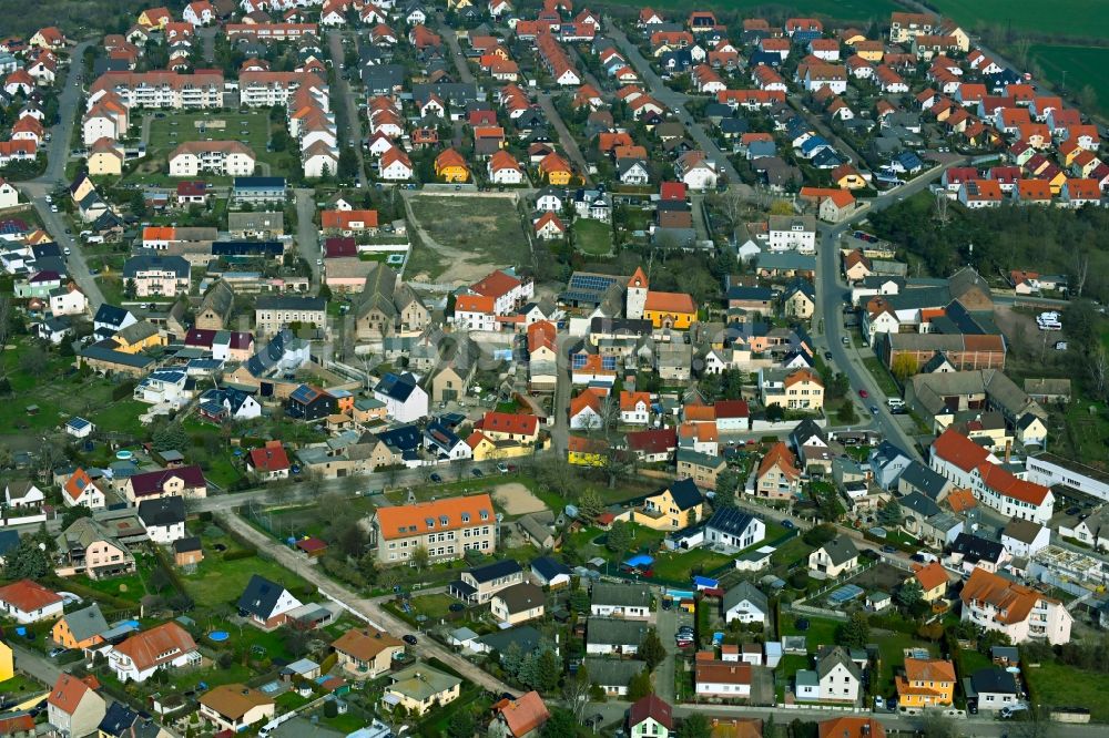 Luftbild Lieskau - Ortsansicht in Lieskau im Bundesland Sachsen-Anhalt, Deutschland