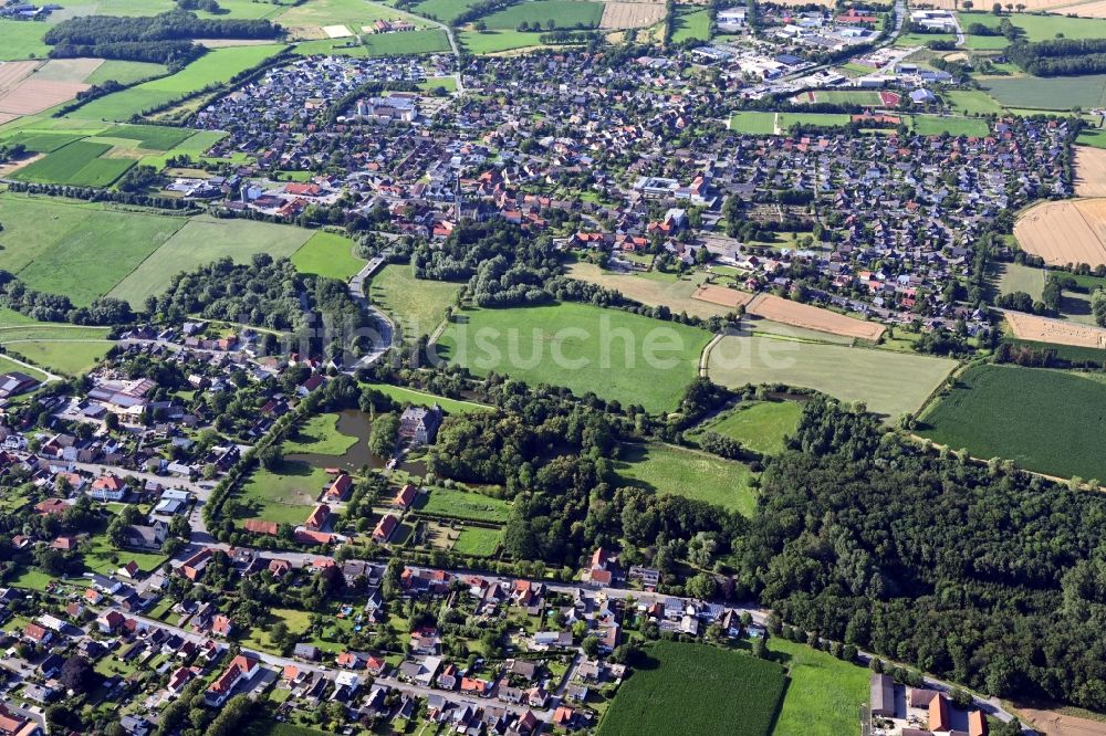 Luftaufnahme Lippetal - Ortsansicht in Lippetal im Ortsteil Herzfeld im Bundesland Nordrhein-Westfalen, Deutschland