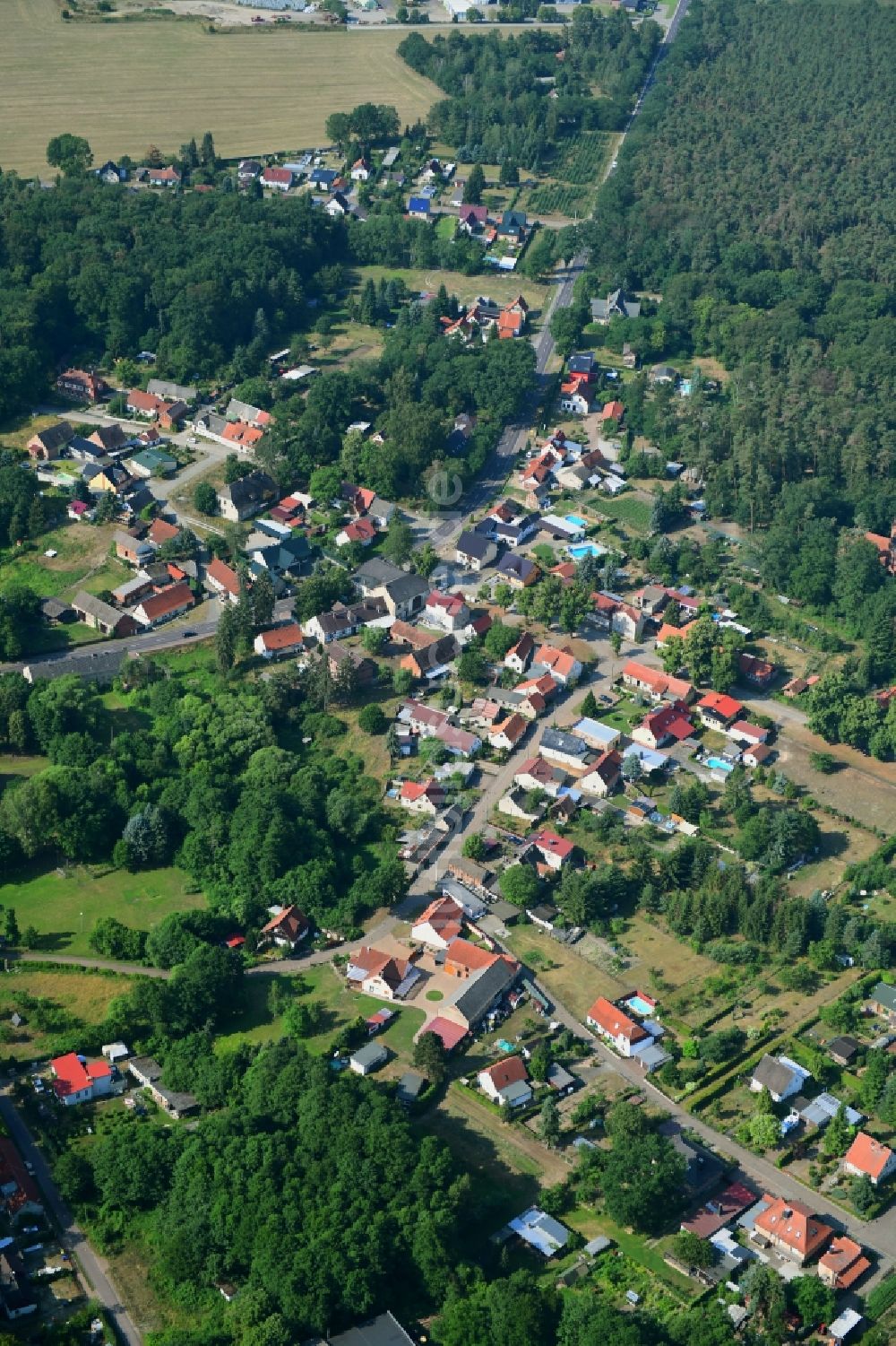 Luftaufnahme Magdeburgerforth - Ortsansicht in Magdeburgerforth im Bundesland Sachsen-Anhalt, Deutschland