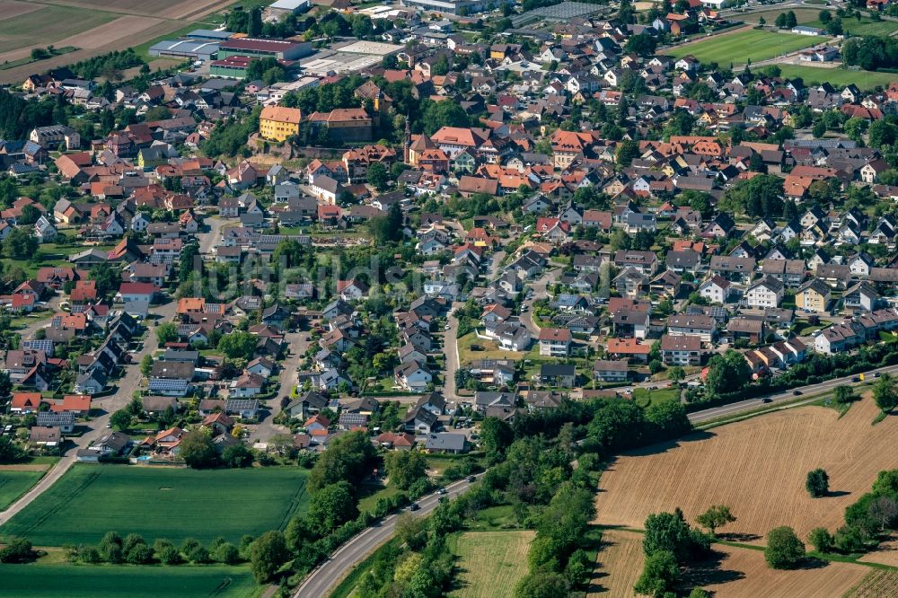 Mahlberg aus der Vogelperspektive: Ortsansicht in Mahlberg im Bundesland Baden-Württemberg, Deutschland