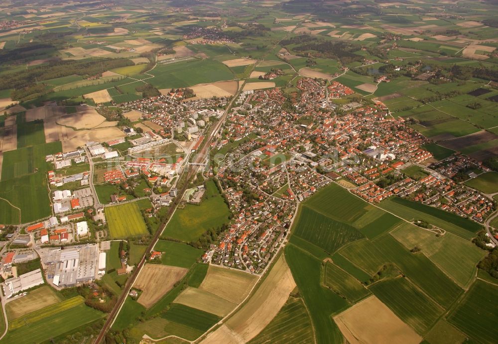 Luftbild Markt Schwaben - Ortsansicht in Markt Schwaben im Bundesland Bayern, Deutschland