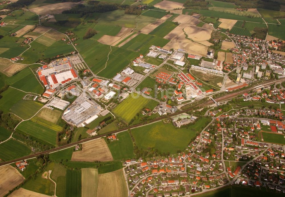 Luftaufnahme Markt Schwaben - Ortsansicht in Markt Schwaben im Bundesland Bayern, Deutschland