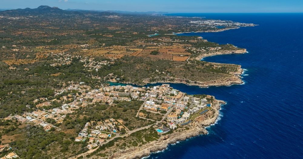 Luftbild Cala Figuera - Ortsansicht an der Meeres-Küste Cala Figuera in Santanyí in Mallorca in Islas Baleares, Spanien