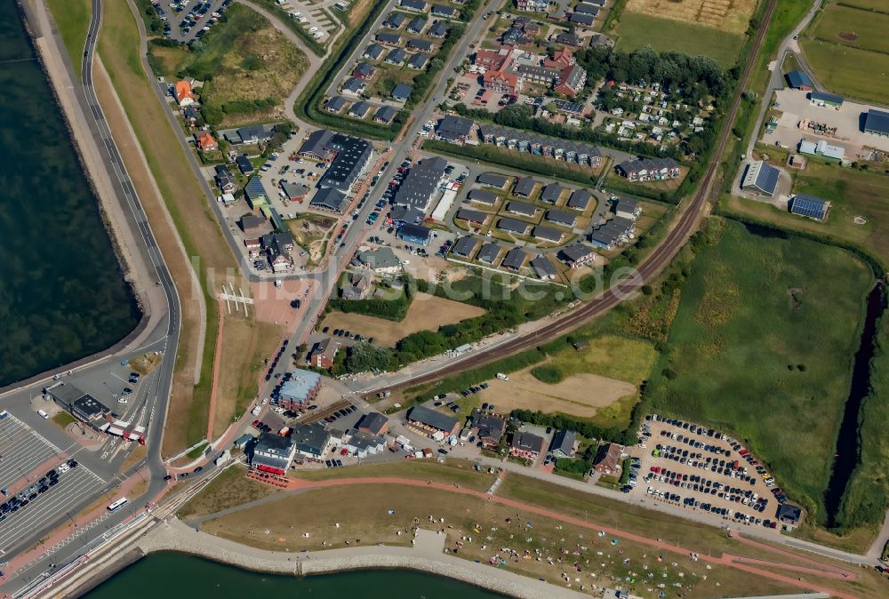 Luftaufnahme Dagebüll - Ortsansicht an der Meeres-Küste in Dagebüll im Bundesland Schleswig-Holstein, Deutschland