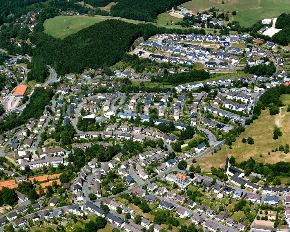 Luftaufnahme Meinerzhagen - Ortsansicht in Meinerzhagen im Bundesland Nordrhein-Westfalen, Deutschland