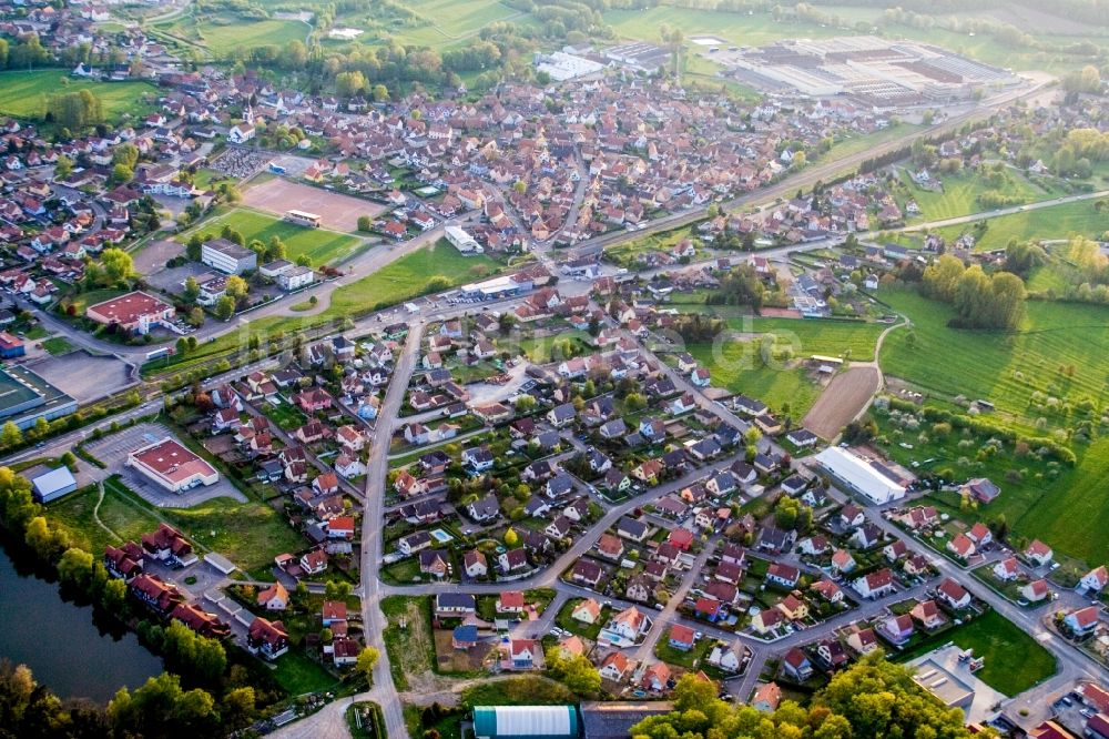 Luftaufnahme Mertzwiller - Ortsansicht in Mertzwiller in Grand Est, Frankreich