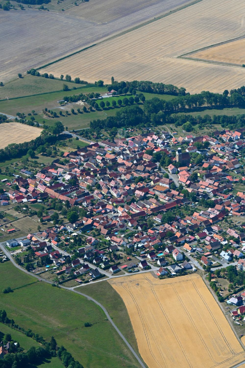 Milz von oben - Ortsansicht in Milz im Bundesland Thüringen, Deutschland