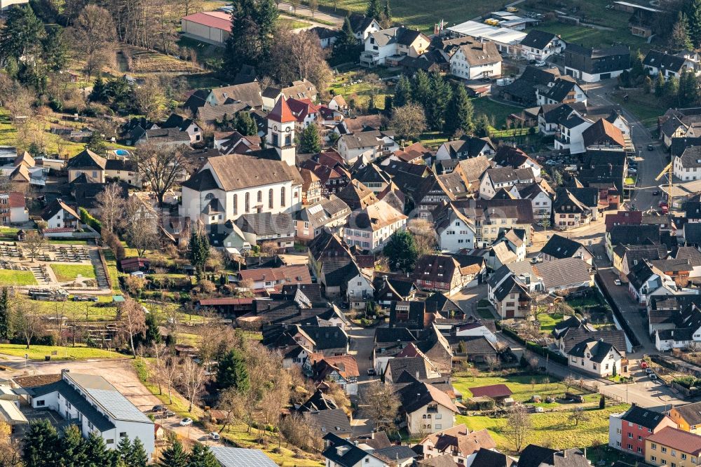 Luftaufnahme Münchweier - Ortsansicht in Münchweier im Bundesland Baden-Württemberg, Deutschland