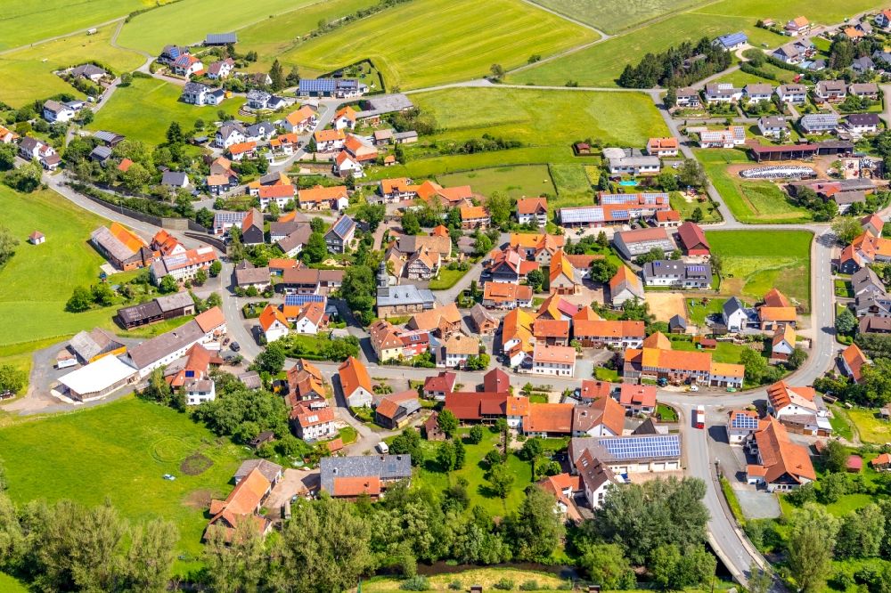 Luftbild Münden - Ortsansicht in Münden im Bundesland Hessen, Deutschland