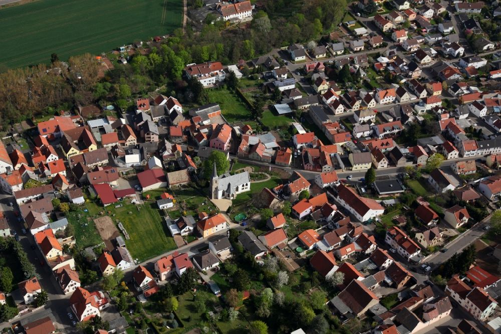 Monsheim aus der Vogelperspektive: Ortsansicht vom Monsheim im Bundesland Rheinland-Pfalz
