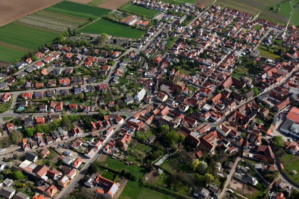 Luftbild Monsheim - Ortsansicht vom Monsheim im Bundesland Rheinland-Pfalz