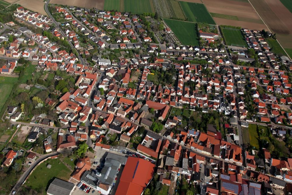 Luftbild Monsheim - Ortsansicht vom Monsheim im Bundesland Rheinland-Pfalz