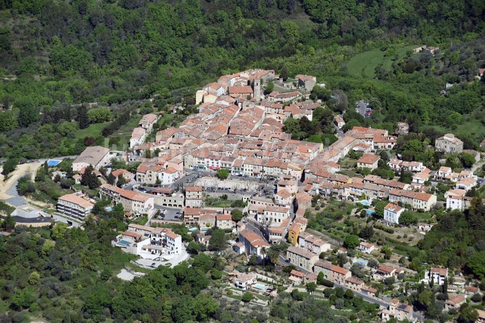 Montauroux von oben - Ortsansicht in Montauroux in Provence-Alpes-Cote d'Azur, Frankreich