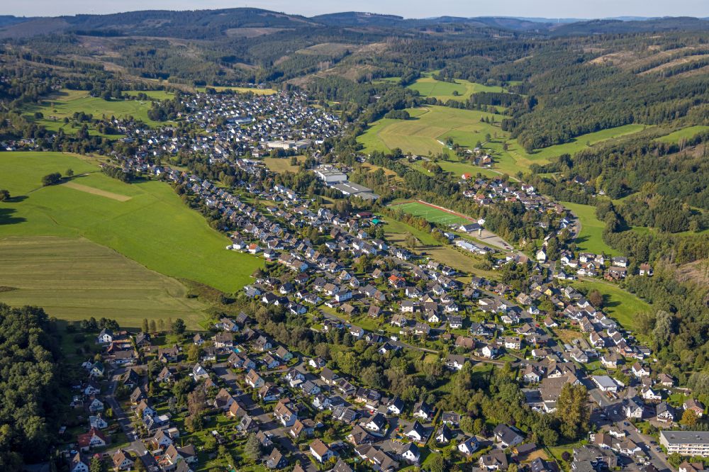 Müsen von oben - Ortsansicht in Müsen im Bundesland Nordrhein-Westfalen, Deutschland