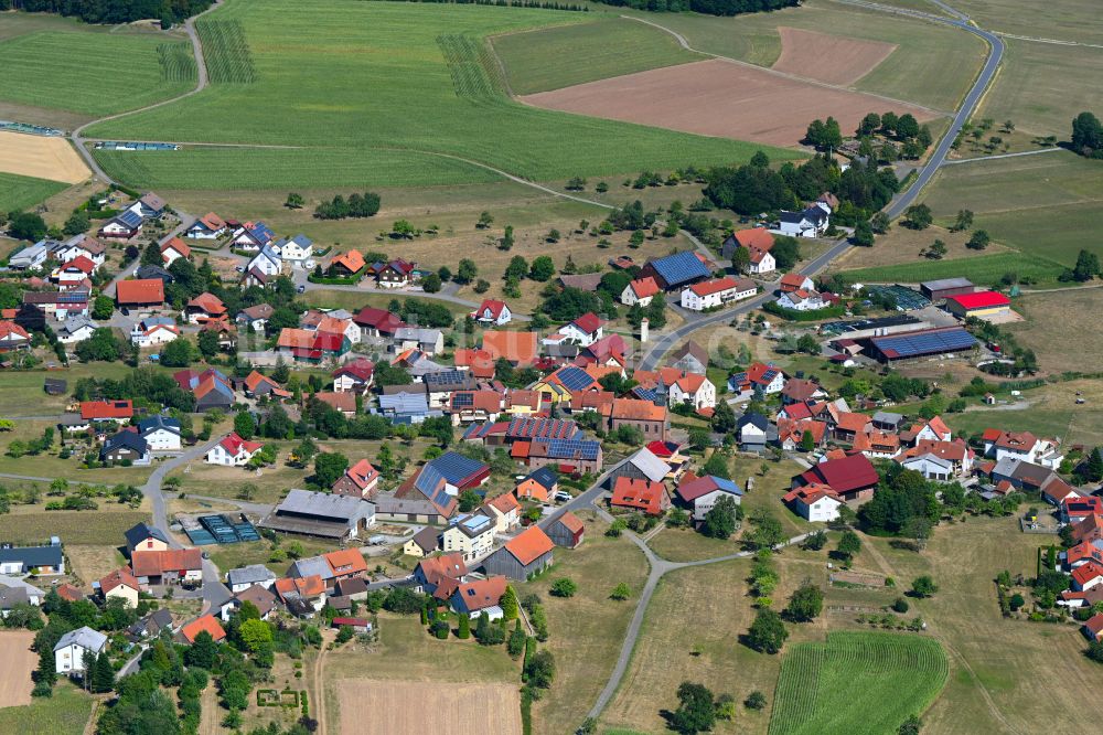 Mudau von oben - Ortsansicht in Mudau im Bundesland Baden-Württemberg, Deutschland