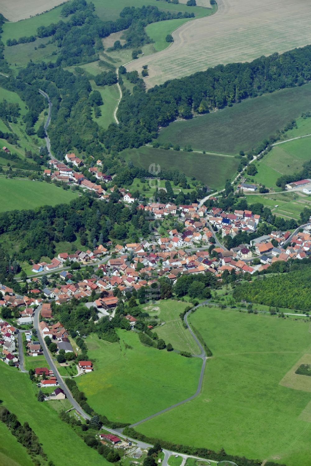 Luftbild Nazza - Ortsansicht in Nazza im Bundesland Thüringen, Deutschland