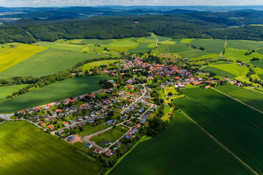 Luftaufnahme Netze - Ortsansicht in Netze im Bundesland Hessen, Deutschland