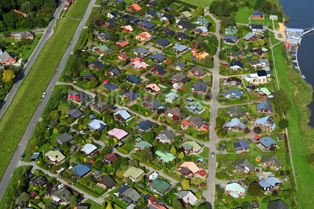 Luftbild Neuhäuserdeich - Ortsansicht in Neuhäuserdeich im Bundesland Niedersachsen, Deutschland