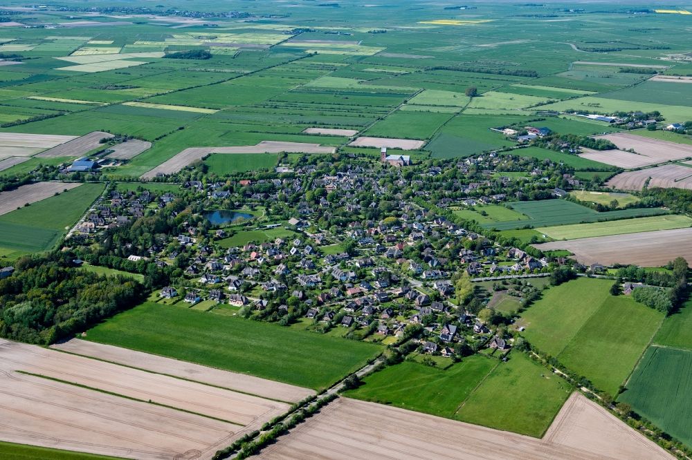Nieblum von oben - Ortsansicht in Nieblum im Bundesland Schleswig-Holstein
