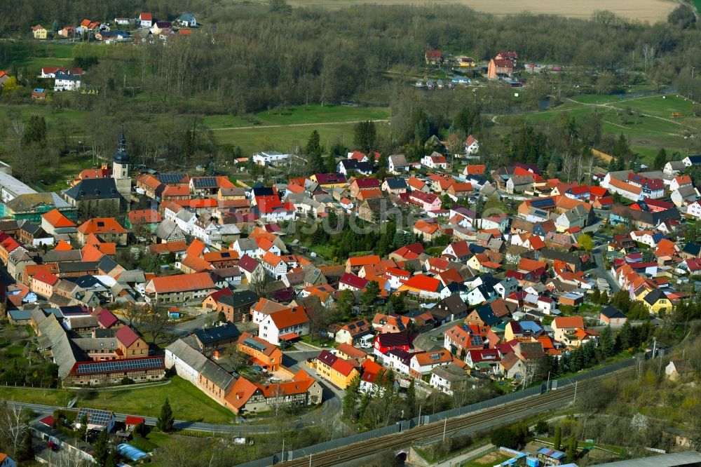 Luftaufnahme Niedertrebra - Ortsansicht von Niedertrebra im Bundesland Thüringen, Deutschland