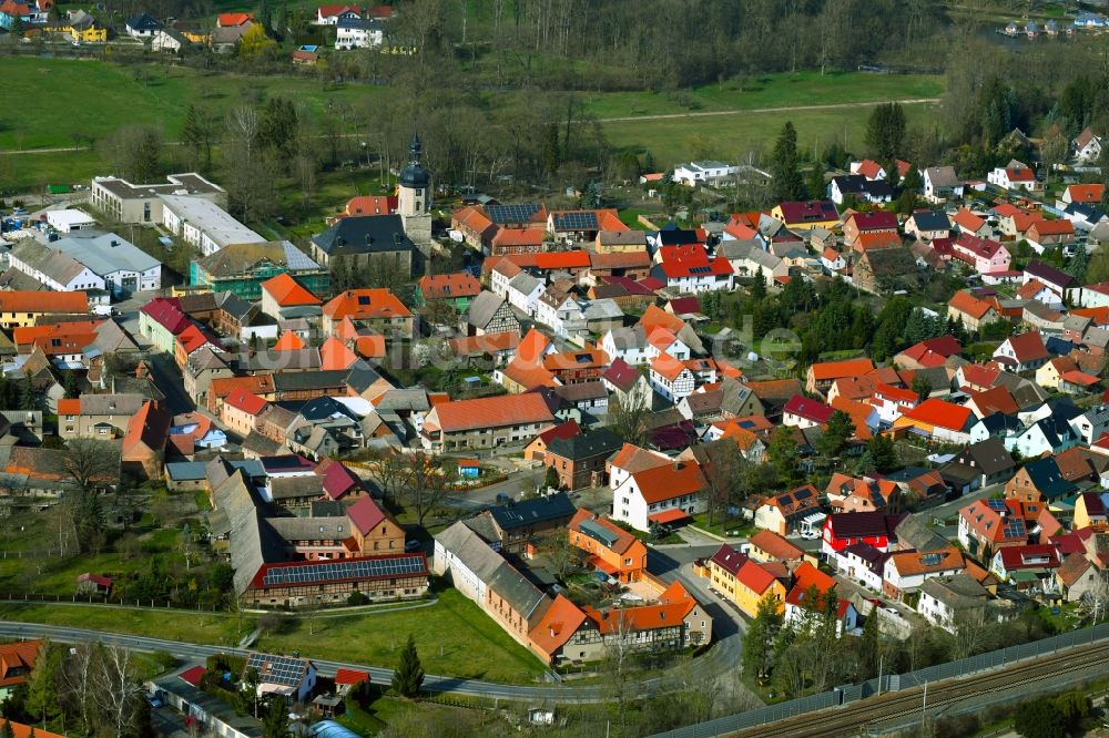 Luftaufnahme Niedertrebra - Ortsansicht von Niedertrebra im Bundesland Thüringen, Deutschland