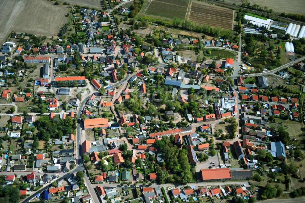 Niemberg von oben - Ortsansicht in Niemberg im Bundesland Sachsen-Anhalt, Deutschland