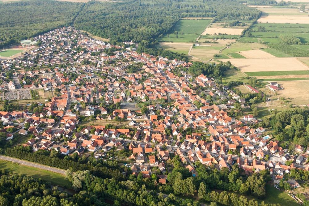 Luftbild Oberhoffen-sur-Moder - Ortsansicht in Oberhoffen-sur-Moder in Grand Est, Frankreich