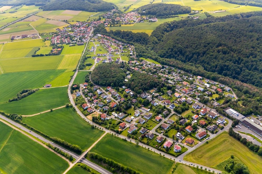 Luftaufnahme Odershausen - Ortsansicht in Odershausen im Bundesland Hessen, Deutschland