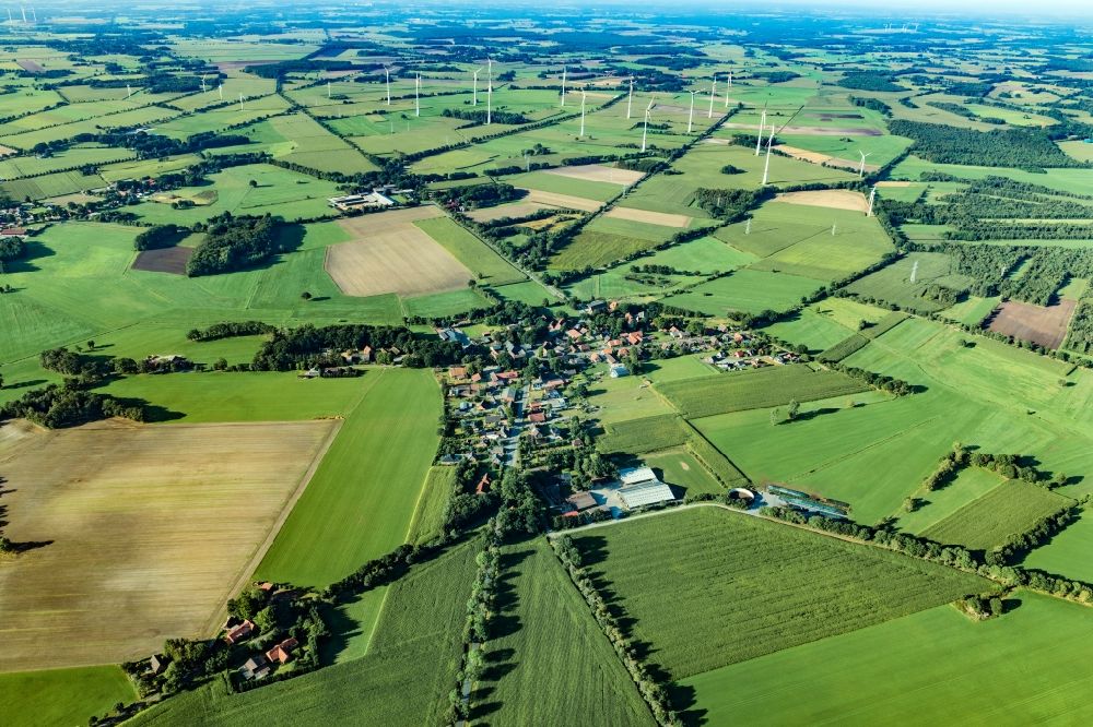 Ahlerstedt von oben - Ortsansicht Oersdorf in Ahlerstedt im Bundesland Niedersachsen, Deutschland