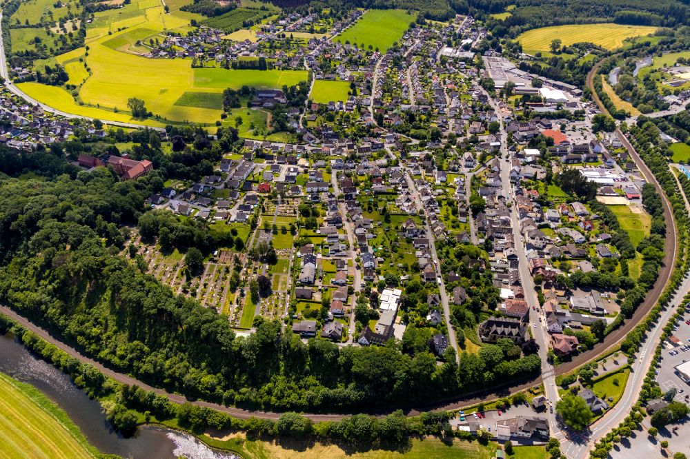 Luftbild Oeventrop - Ortsansicht in Oeventrop im Bundesland Nordrhein-Westfalen, Deutschland