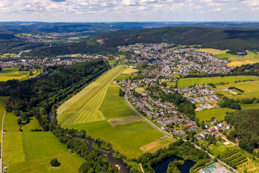 Luftaufnahme Oeventrop - Ortsansicht in Oeventrop im Bundesland Nordrhein-Westfalen, Deutschland