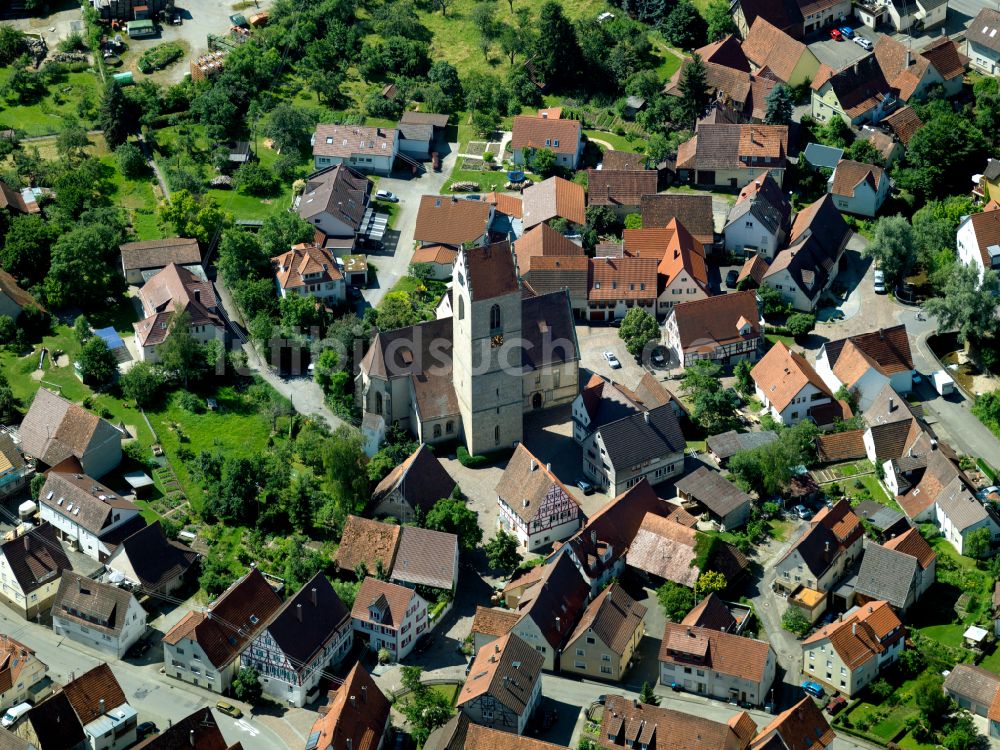 Luftbild Ofterdingen - Ortsansicht in Ofterdingen im Bundesland Baden-Württemberg, Deutschland