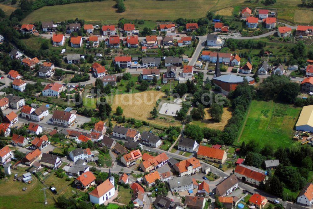 Schönenberg-Kübelberg / OT Ohmbach aus der Vogelperspektive: Ortsansicht Ohmbach in der Pfalz
