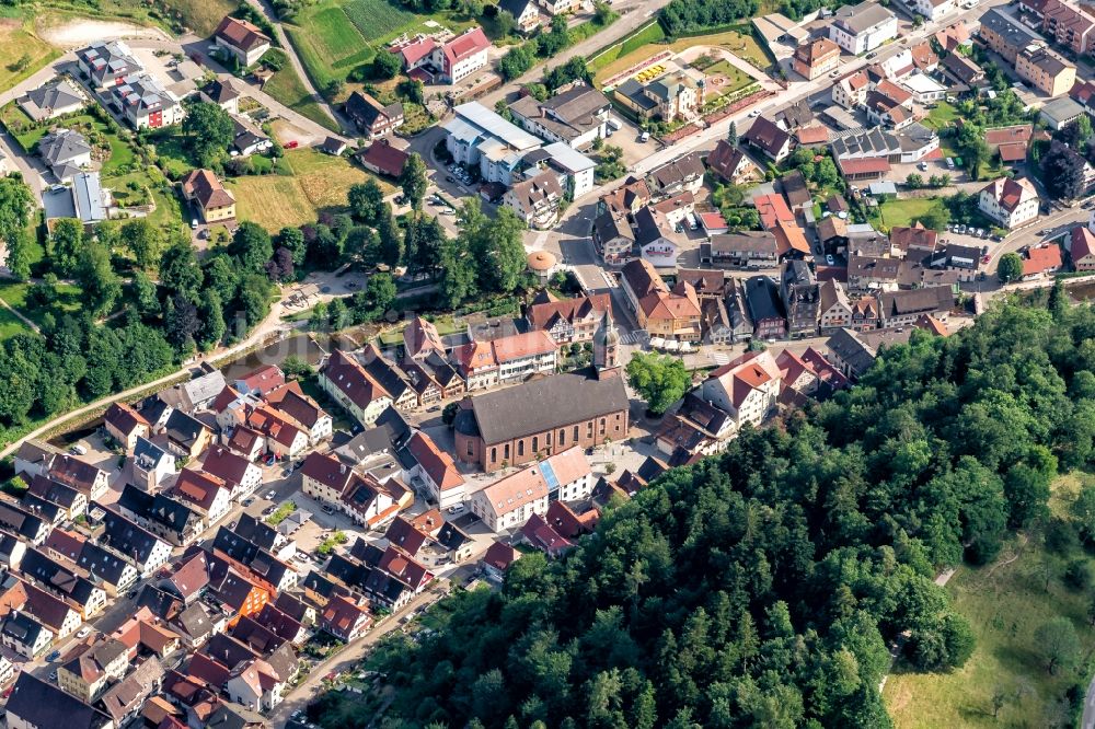 Luftbild Oppenau - Ortsansicht in Oppenau im Bundesland Baden-Württemberg, Deutschland