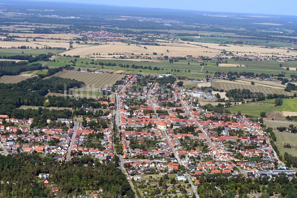 Oranienbaum-Wörlitz von oben - Ortsansicht in Oranienbaum-Wörlitz im Bundesland Sachsen-Anhalt, Deutschland