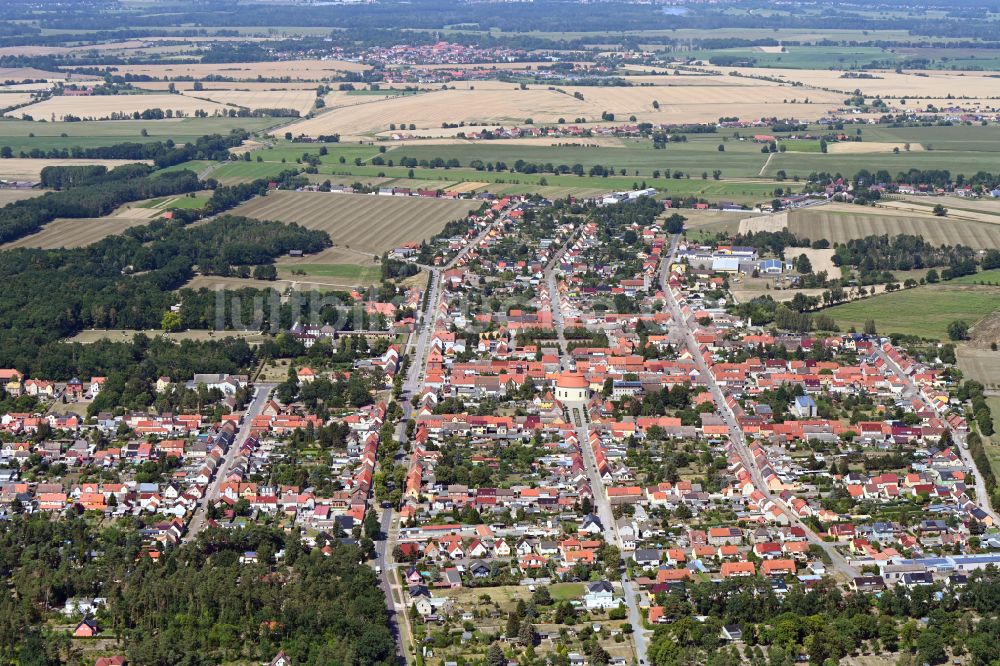 Oranienbaum-Wörlitz aus der Vogelperspektive: Ortsansicht in Oranienbaum-Wörlitz im Bundesland Sachsen-Anhalt, Deutschland