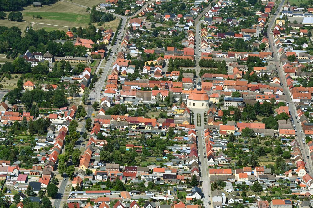 Luftbild Oranienbaum-Wörlitz - Ortsansicht in Oranienbaum-Wörlitz im Bundesland Sachsen-Anhalt, Deutschland