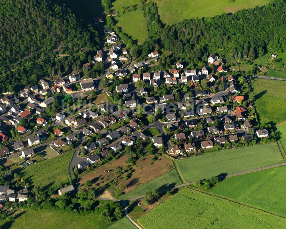 Burgschwalbach von oben - Ortsansicht der Ortsgemeinde Burgschwalbach im Bundesland Rheinland-Pfalz