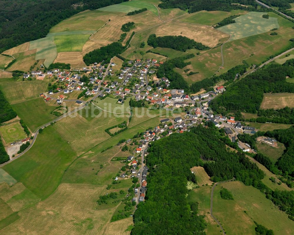 Gimbweiler von oben - Ortsansicht der Ortsgemeinde Gimbweiler im Bundesland Rheinland-Pfalz