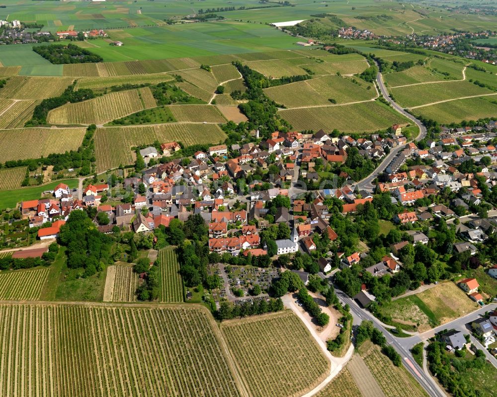 Harxheim von oben - Ortsansicht der Ortsgemeinde Harxheim im Bundesland Rheinland-Pfalz
