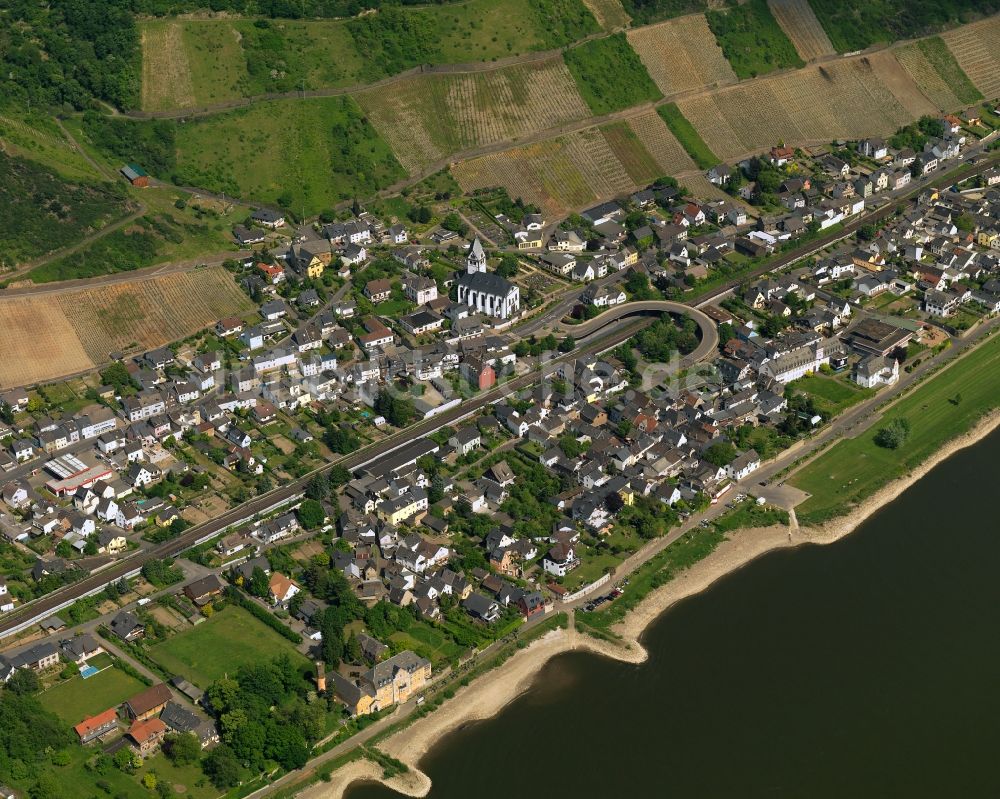 Luftbild Leutesdorf - Ortsansicht der Ortsgemeinde Leutesdorf im Bundesland Rheinland-Pfalz