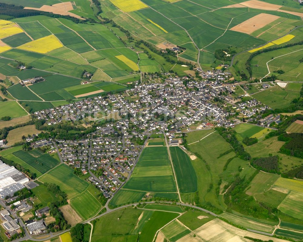 Luftbild Miehlen - Ortsansicht der Ortsgemeinde Miehlen im Bundesland Rheinland-Pfalz